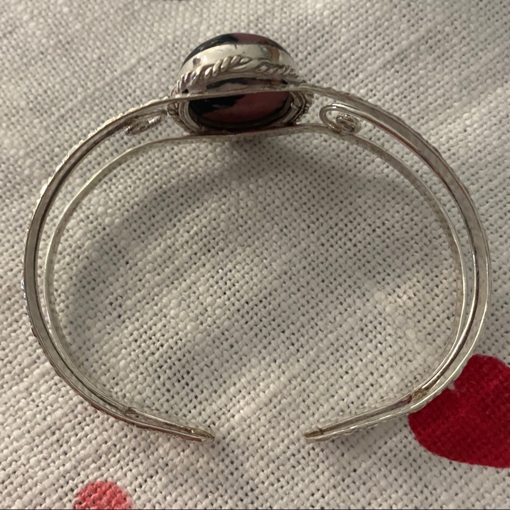 Rhodonite Sterling Silver Cuff - image 5